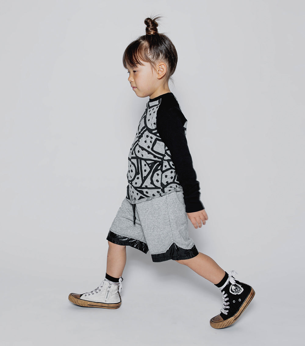 Kid | Bandaid Baseball Shirt | Heather Grey