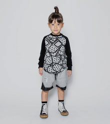 Kid | Bandaid Baseball Shirt | Heather Grey