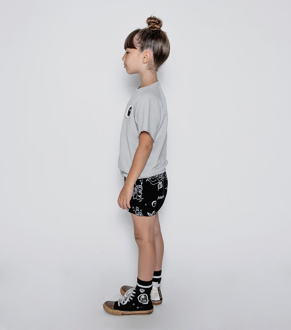 Kid | En Route Yoga Shorts | Ice Grey