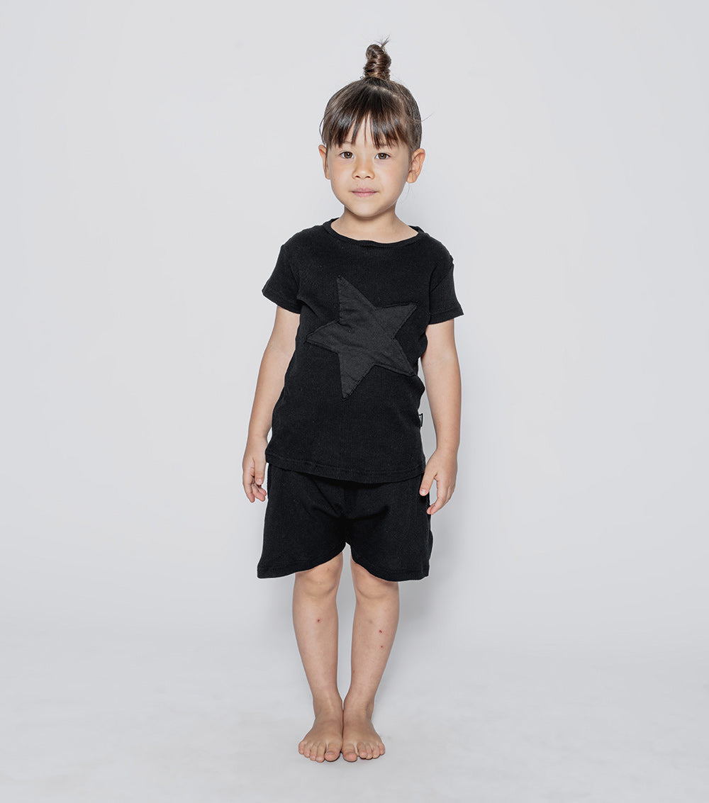 Kid | Star Patch Loungewear | Black