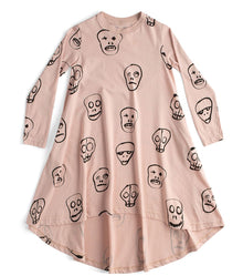 Kid | 360 Skull Mask Dress | Powder Pink