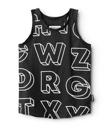 Kid | A-Z Tank Top | Black