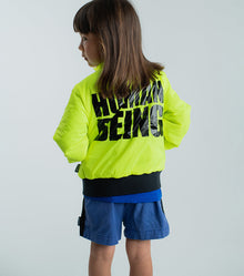 Kid | Only Human Bomber Jacket | Hot Lime