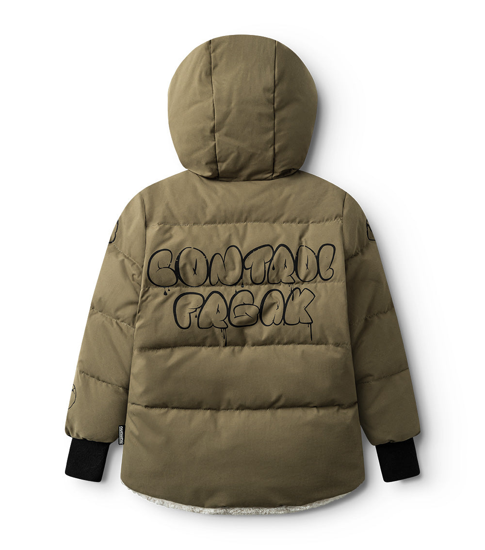 Kid | Reversible Sherpa Jacket | Olive