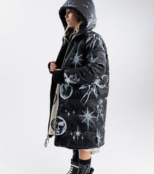 Kid | All Inked Reversible Down Coat | Black
