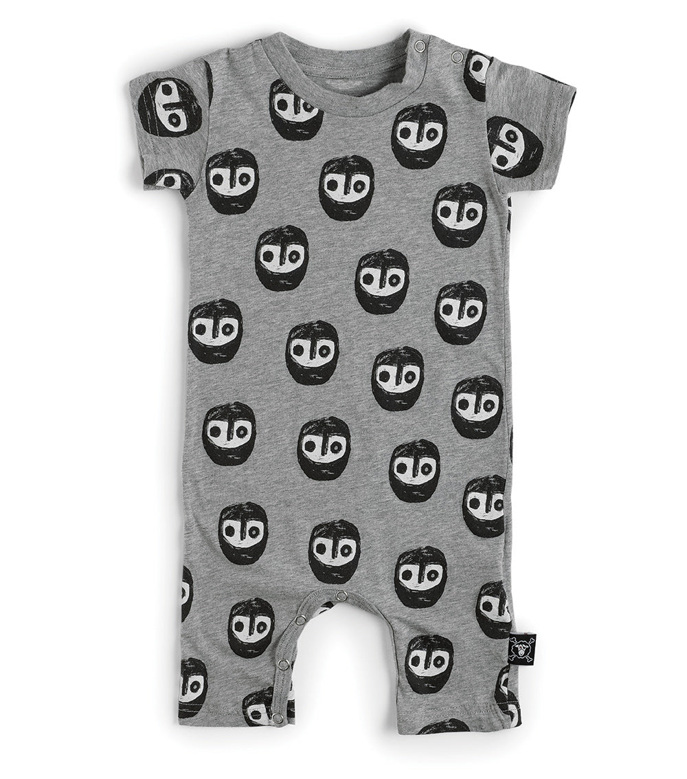 Newborn | The Warriors Playsuit | Heather Grey