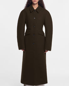 Brogan Felted Wool Coat | Dark Green