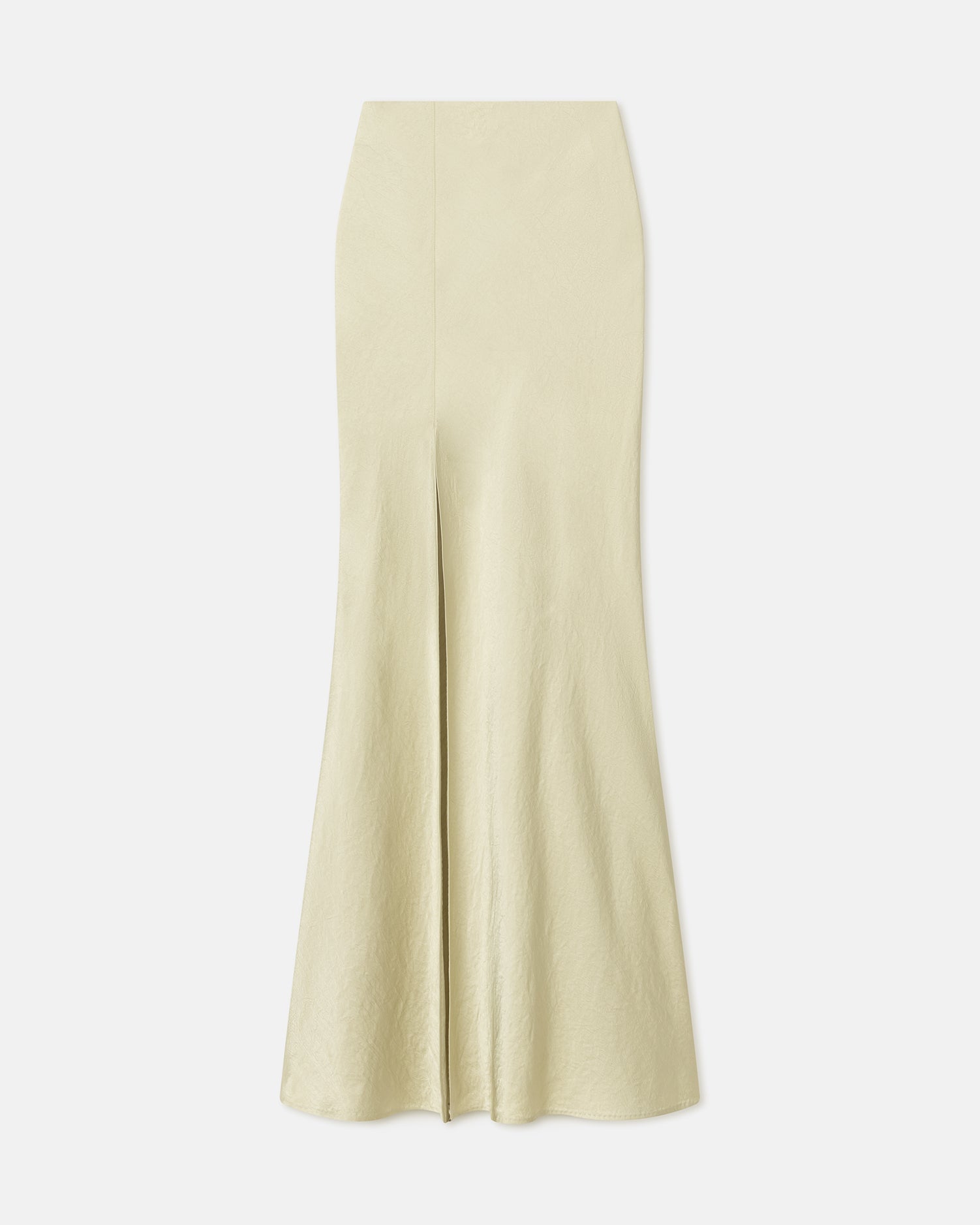 Harlow Crinkled-Satin Maxi Skirt | Green Tea