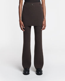 Basy Compact Merino Wool Pants | Coffee