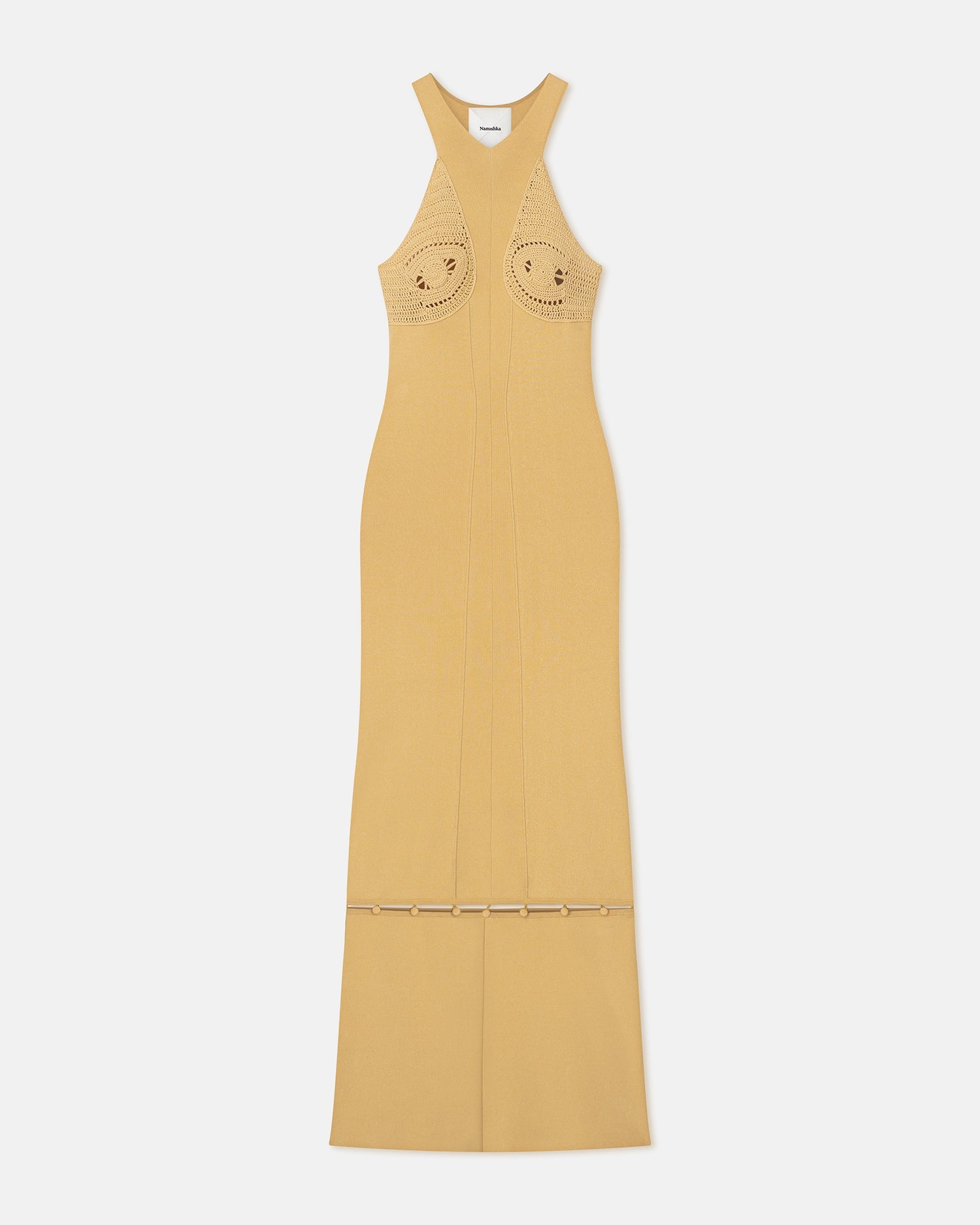 Seya Crocheted Ribbed-Knit Maxi Dress | Sun Yellow