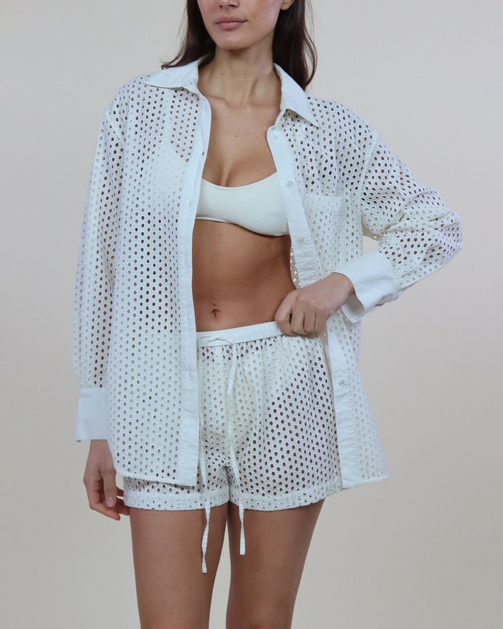 Women | Bronte Button Down Shirt Baby Eyelet | Brule