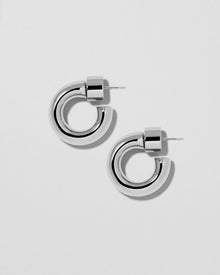 Natasha Micro Huggies earring - product detail shot | gold huggie earrings