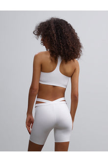 Neoprene Banded Bikeshort | White