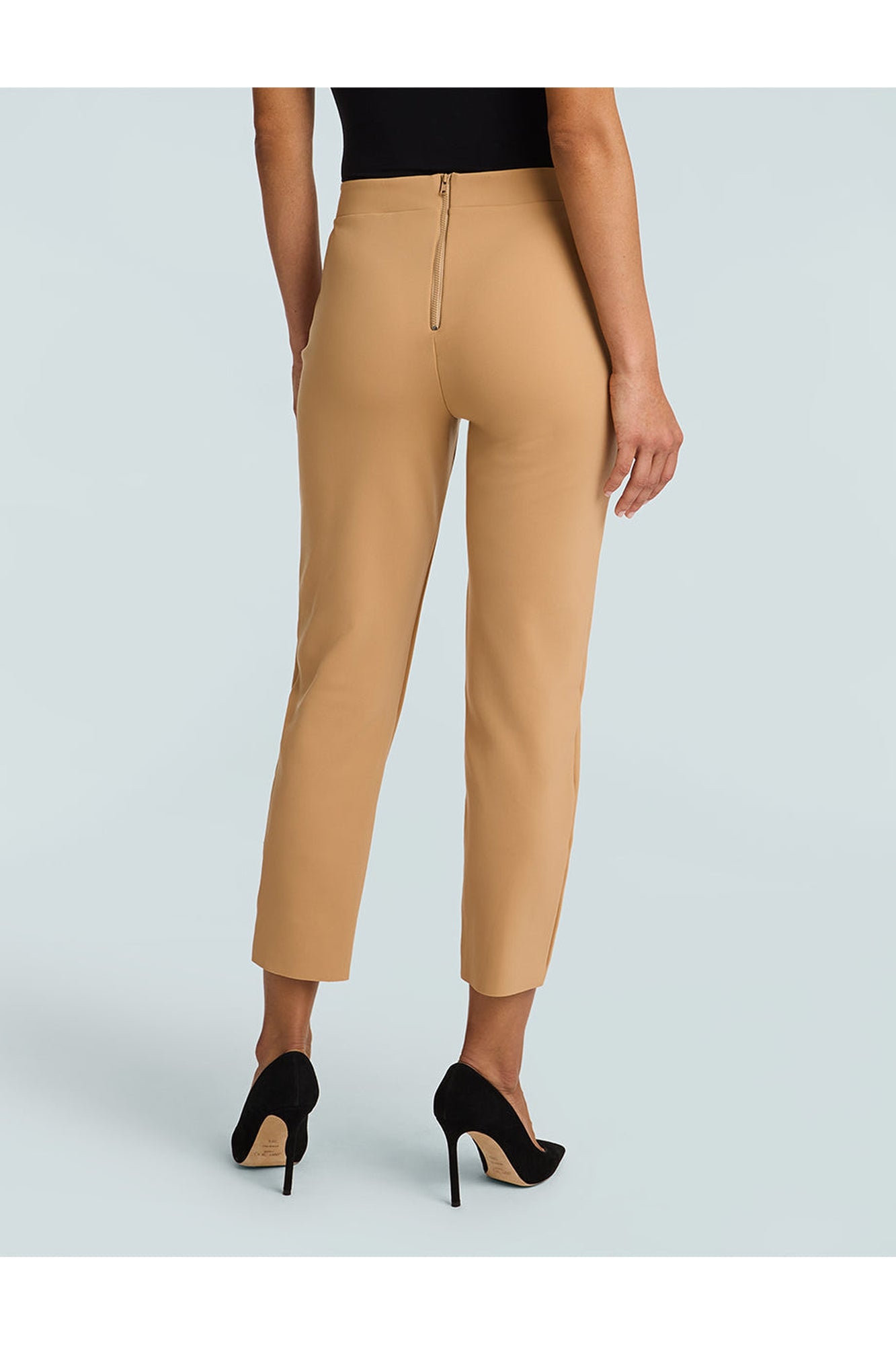 Neoprene CEO Zipper Cigarette Pant | Camel