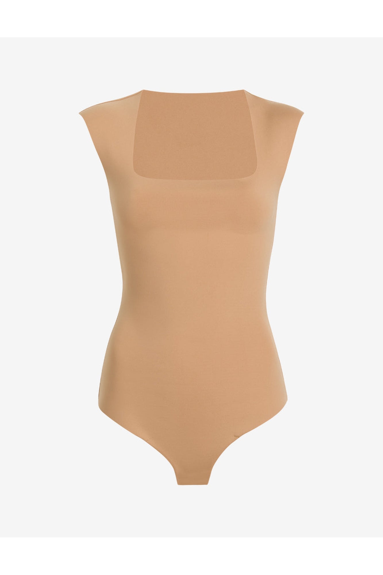 Neoprene Cap Sleeve Bodysuit | Camel