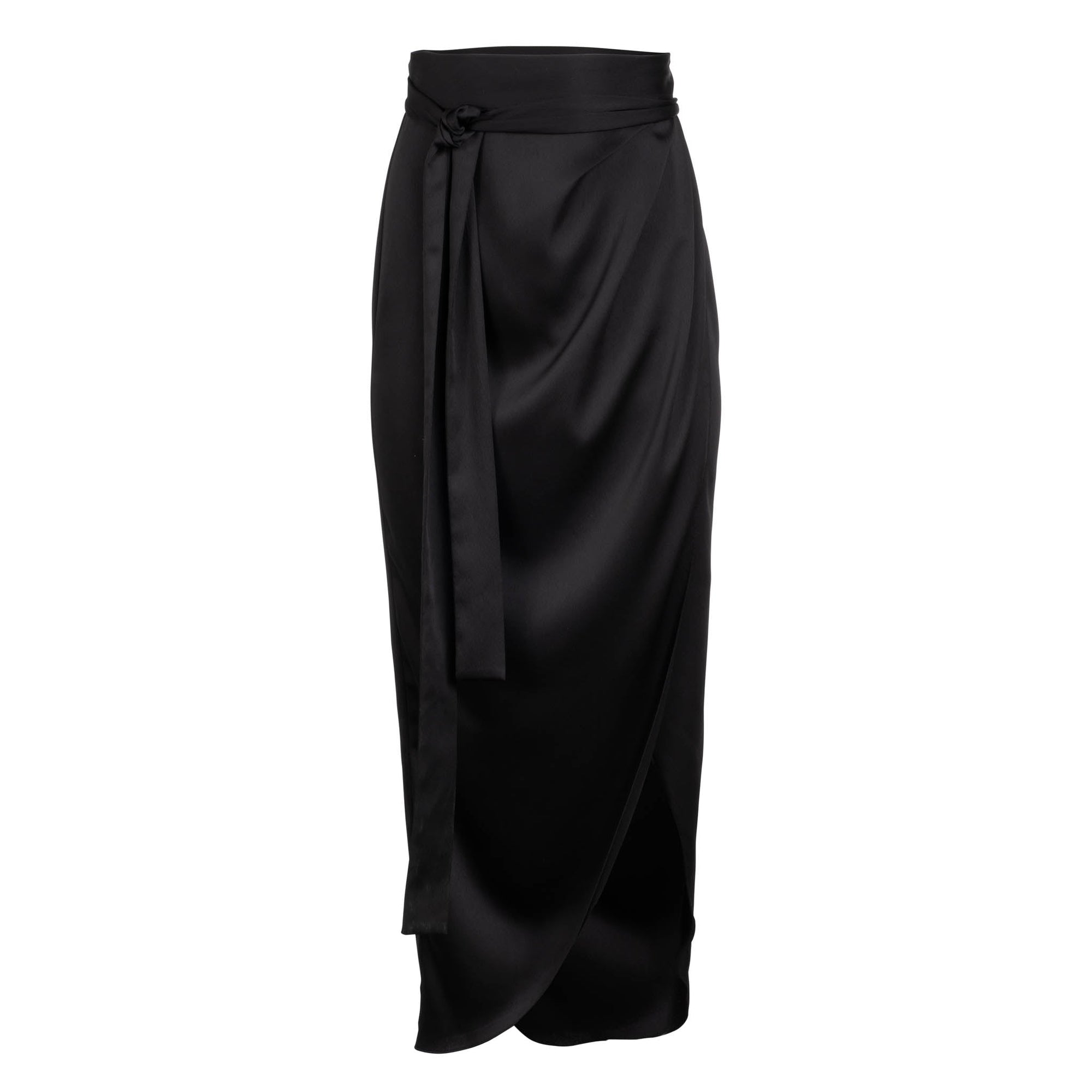 Noir Wrap Midi Skirt | Noir