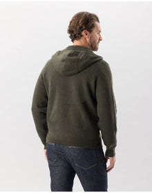 Nomad1942 | Men | Columbus Cashmere Hoodie Jacket | Olive