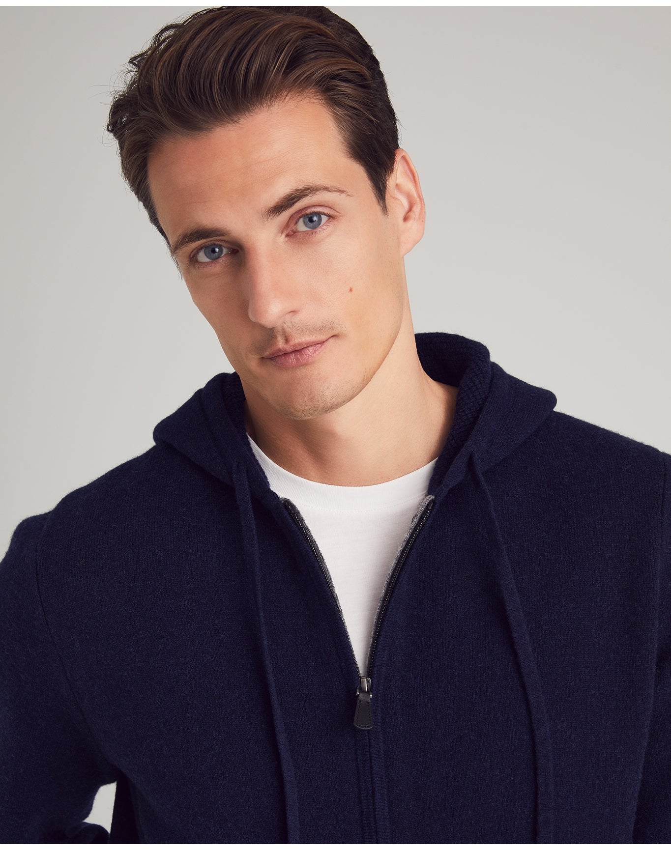 Nomad1942 | Men | Columbus Cashmere Hoodie Jacket | Twilight