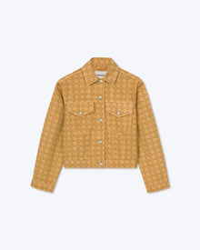 Womens | Maren Laser Faded Monogram Camel Jacket | Denim