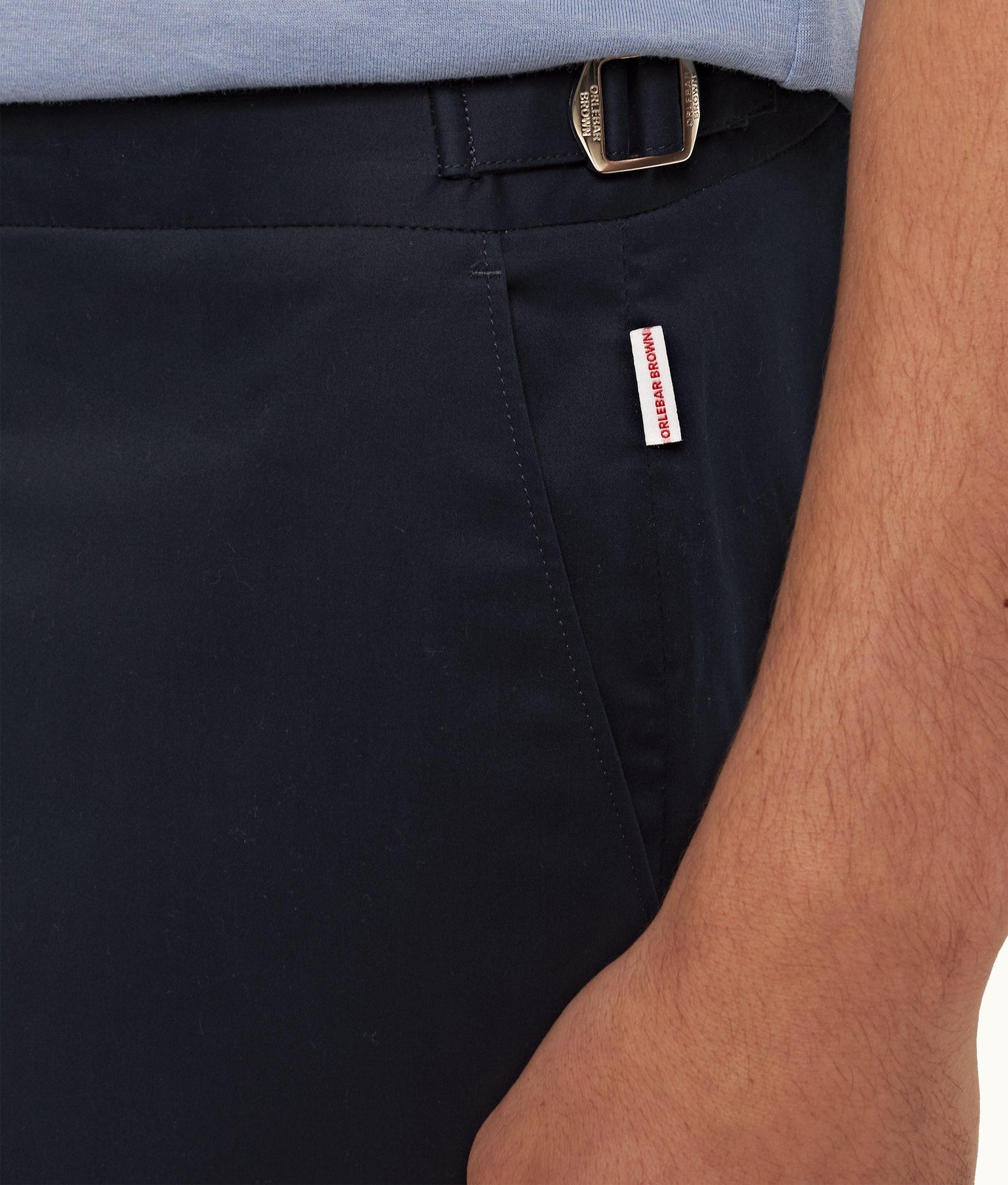 Norwich Silk Tailored Fit Cotton-Silk Shorts | Night Iris