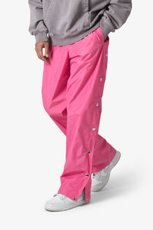 Nylon Snap Track Pants | Pink