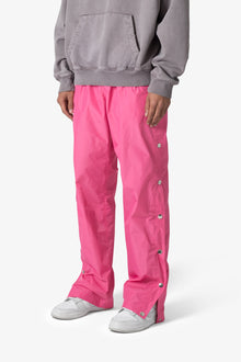 Nylon Snap Track Pants | Pink