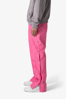 Nylon Snap Track Pants | Pink