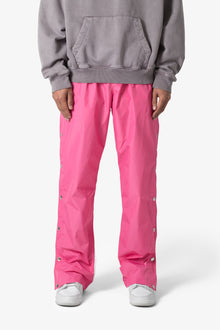 Nylon Snap Track Pants | Pink