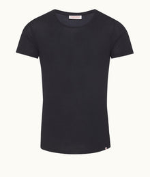 OB-T Cashmere Crew Neck Modal-Cashmere T-Shirt | Night Iris