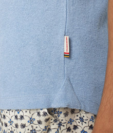 OB-T Towelling Crew Neck Organic Cotton Towelling T-Shirt | Blue Ash