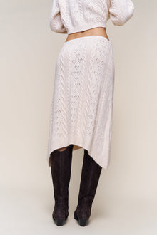 Womens | Noah Wool Cable Skirt | Snow White