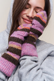 Womens | Knit Mittens | Pink Multi
