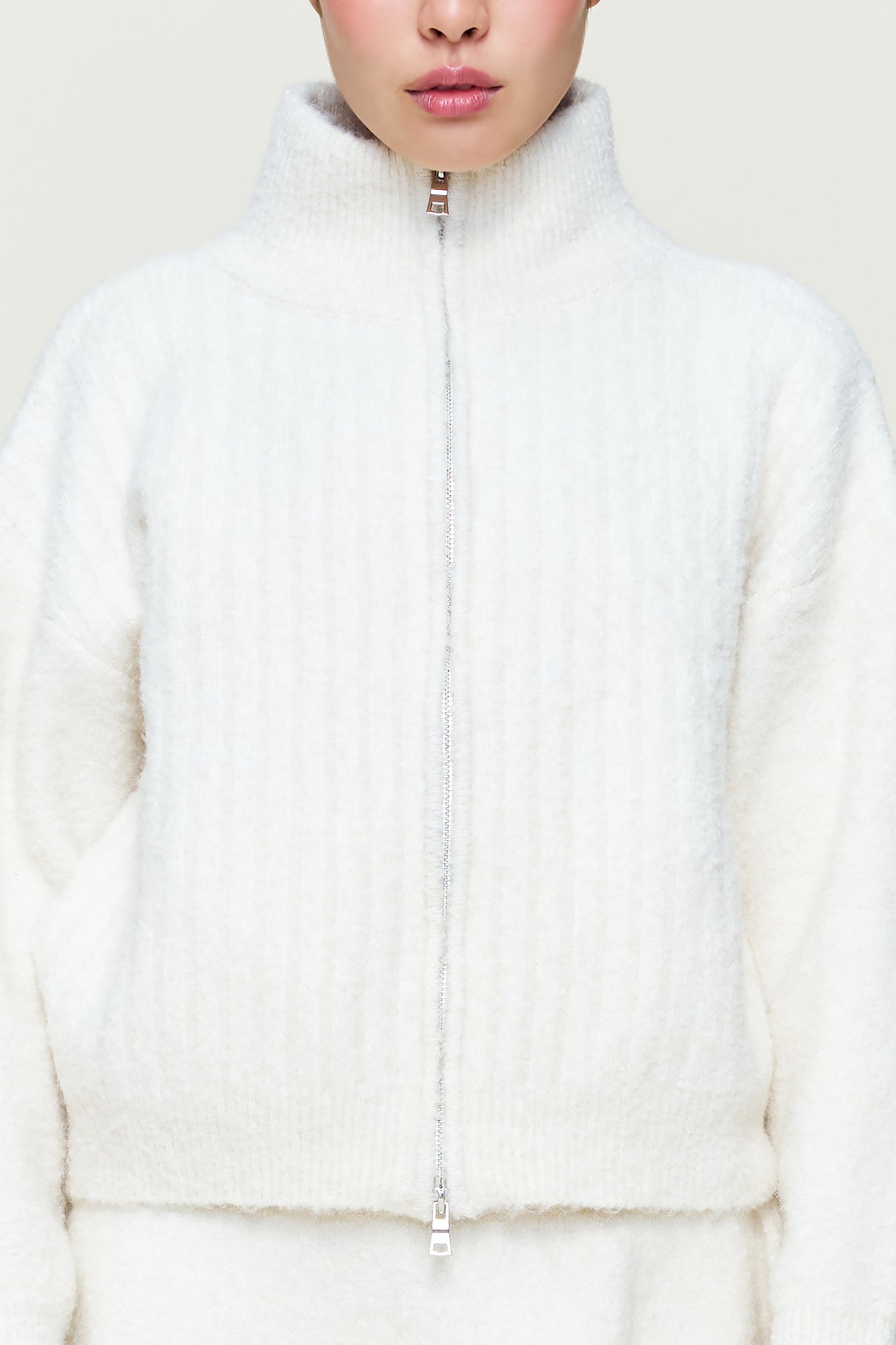Womens | Mila Zip Up | Ivory