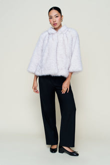 Womens | Lucienne Faux Fur Topper | Arctic Cream