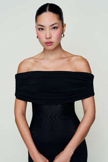 Womens | Talia Mesh Mini Dress | Black