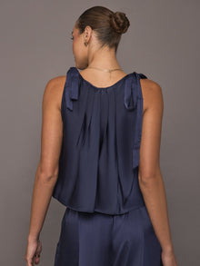 Tribeca Tie Top | Navy