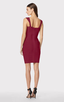 Sweetheart Banded Mini Dress | Raspberry