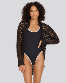 The Eyelet Oxford Tunic - Solid & Striped