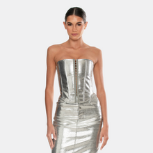 OW Collection ORION Croc Corset Corset 190 - Silver Croc