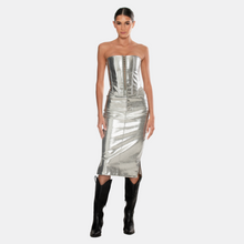 OW Collection ORION Croc Corset Corset 190 - Silver Croc