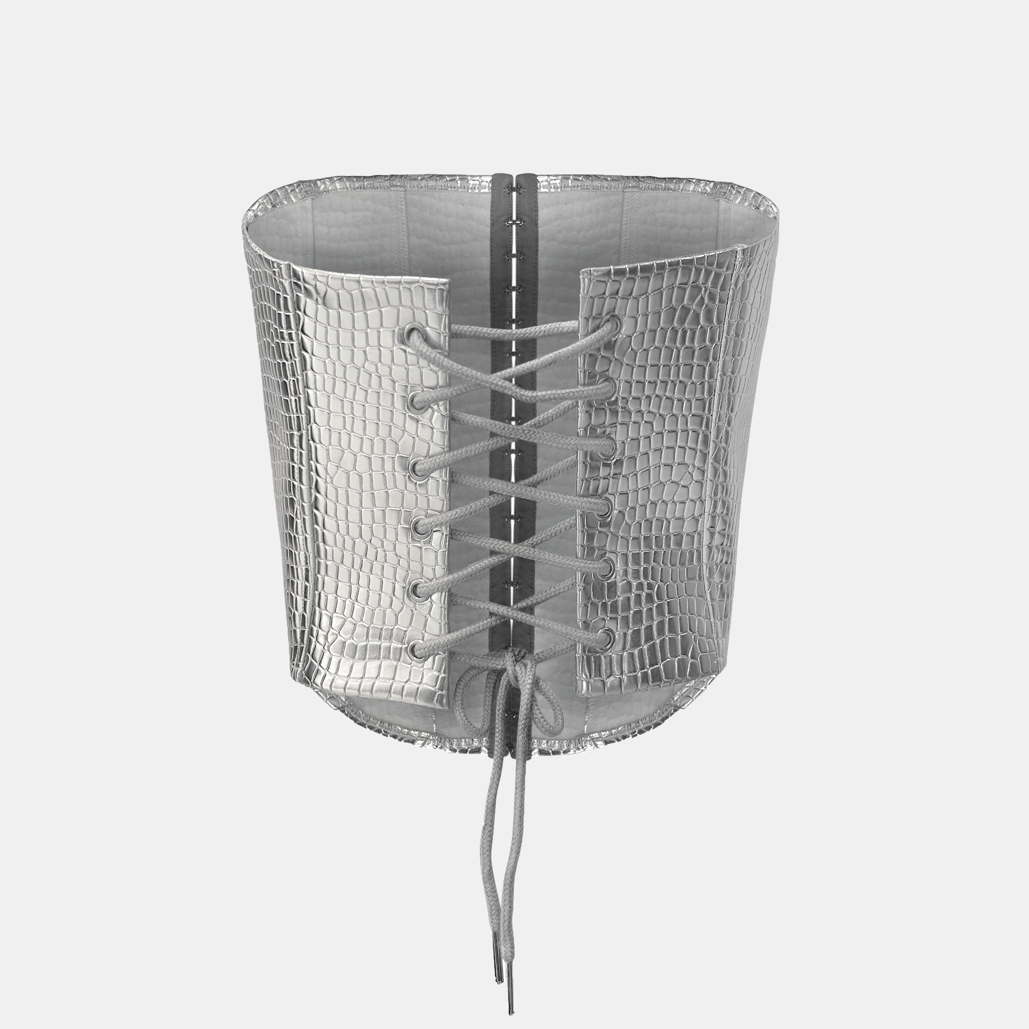 OW Collection ORION Croc Corset Corset 190 - Silver Croc