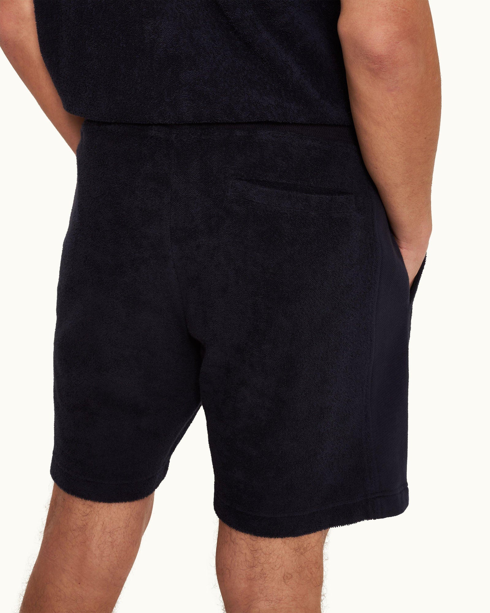 Night Iris Classic Fit Mix Texture Sweat Shorts | Night Iris