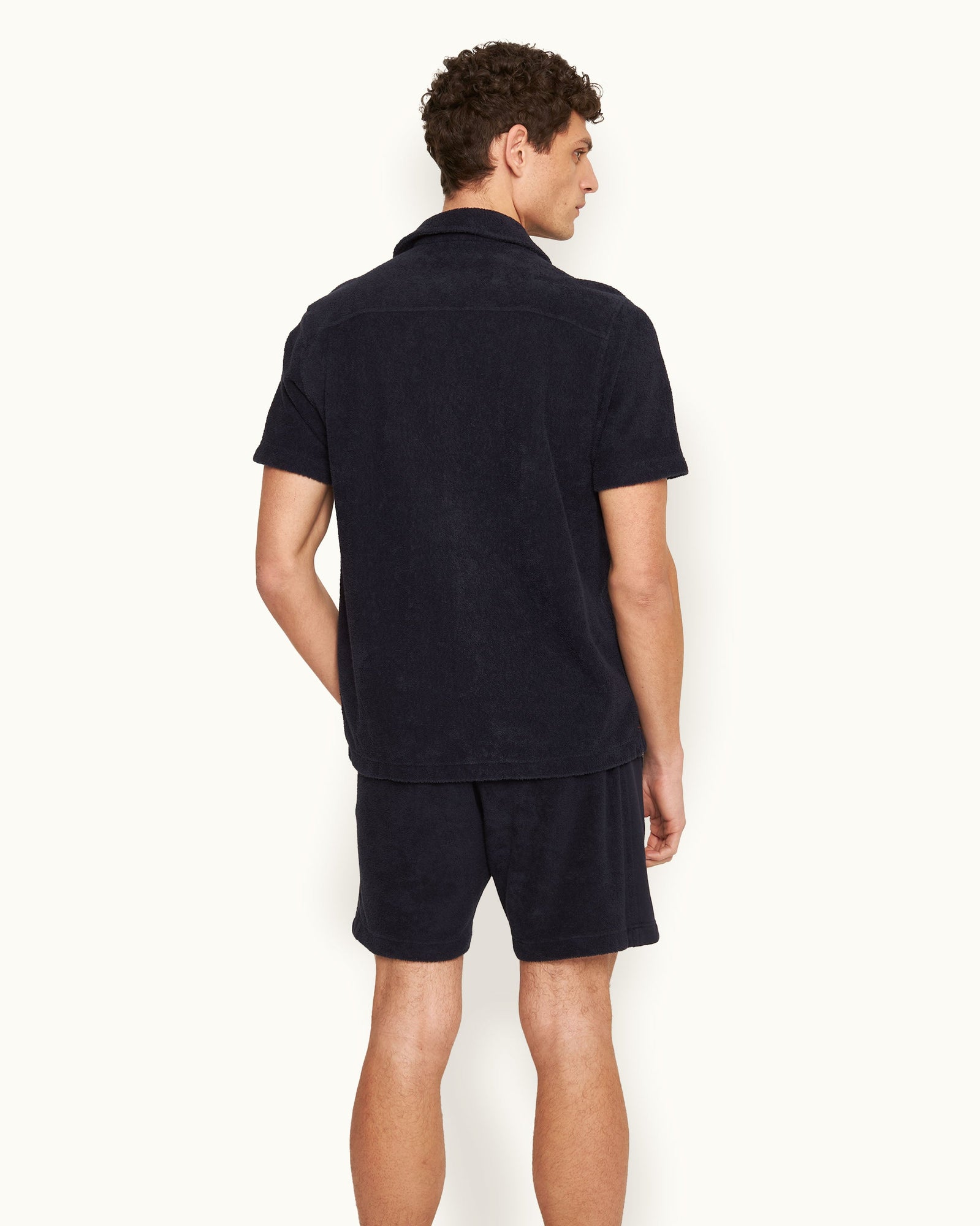 Night Iris Classic Fit Mix Texture Sweat Shorts | Night Iris
