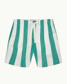 Men | Alex Stripe Short | Green/White Sand