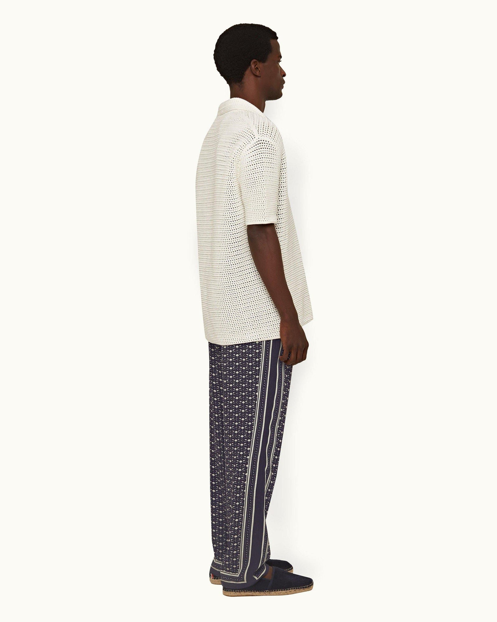 Dark Sapphire/Sea Mist Bandana Relaxed Fit Cotton Poplin Lounge Pants | Dark Sapphire/Sea Mist