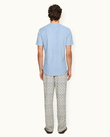 Fiore Print Relaxed Fit Lounge Trousers In Cashew Colour | Cashew