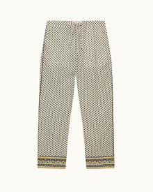 Alfred White Sand Solmio Print Relaxed Fit Lounge Trousers | White Sand