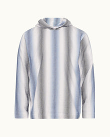 Matchstick/Blue Depths Oasis Stripe Relaxed Fit Hooded Sweatshirt | Matchstick/Blue Depths