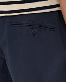 Bulldog Cotton Twill Navy Mid-Length Shorts | Navy