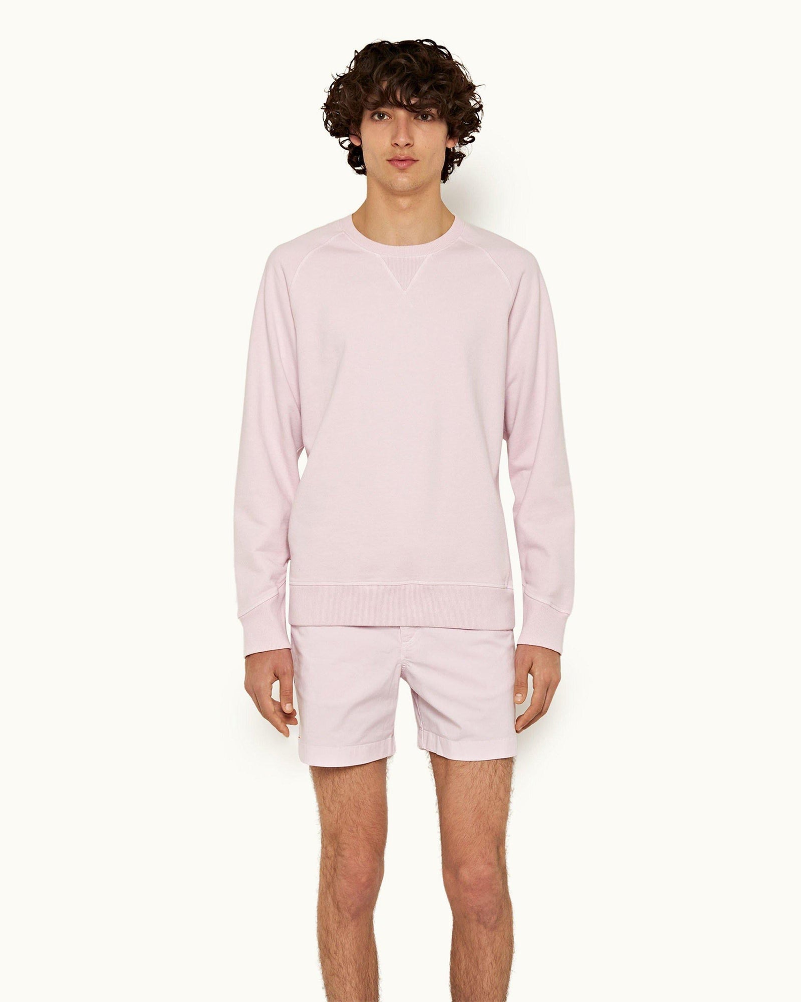 Conch Pink Mid-Length Cotton Twill Shorts | Conch Pink